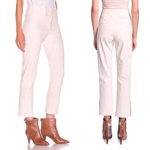 Isabel Marant ||‎ Ovida Side Slit Pants Cropped Trousers Cream Blush 40